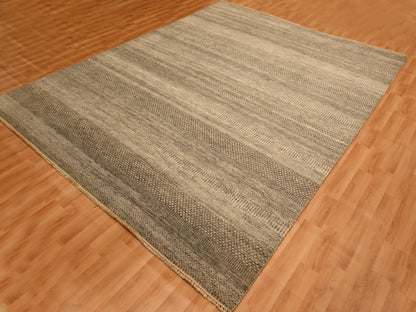 Modern / Contemporary hand-knotted wool rug in Gray, 8' x 10'3" — SKU O076178 (view 3)