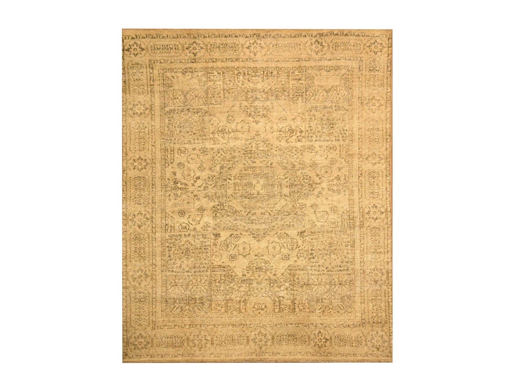 Brown 7'9" x 10'3" Mamluk Hand knotted Wool Rug - Sku: O076180