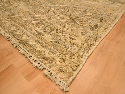 Brown 8'9" x 11'10" Vintage Hand knotted Wool Rug - Sku: O076182