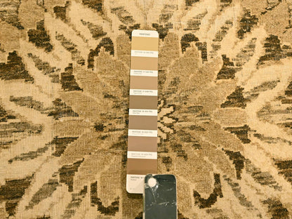Brown 8'9" x 11'10" Vintage Hand knotted Wool Rug - Sku: O076182