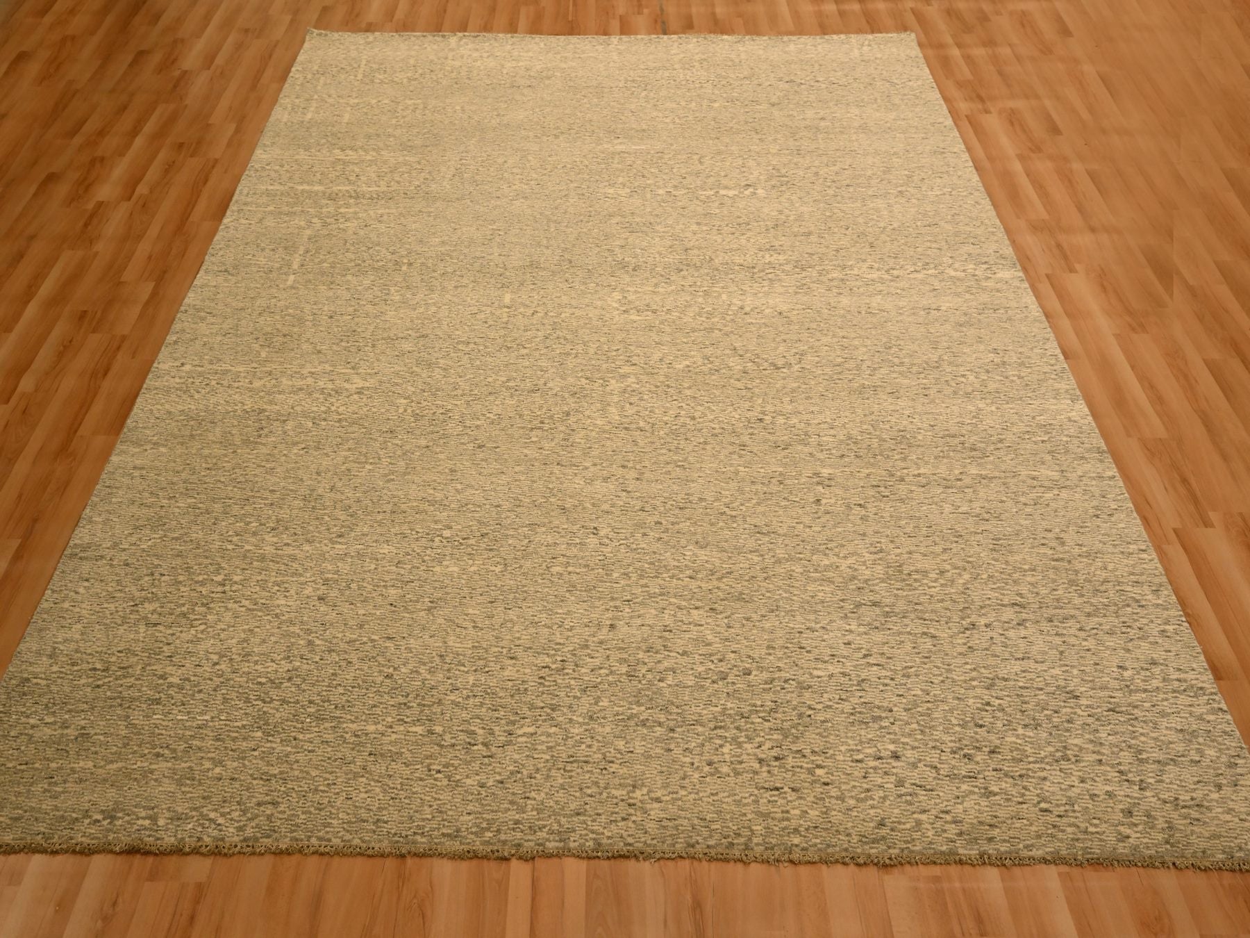 Beige 7'9" x 9'7" Modern and Contemporary Hand knotted Wool Rug - Sku: O076183
