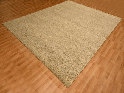 Beige 7'9" x 9'7" Modern and Contemporary Hand knotted Wool Rug - Sku: O076183