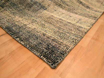 Brown 8'0" x 10'2" Modern and Contemporary Hand knotted Silk Rug - Sku: O076186