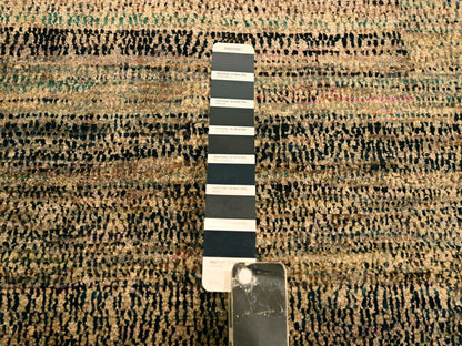 Brown 8'0" x 10'2" Modern and Contemporary Hand knotted Silk Rug - Sku: O076186