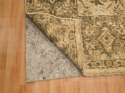 Brown 7'10" x 9'9" Vintage Hand knotted Wool Rug - Sku: O076192