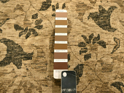 Brown 7'10" x 9'9" Vintage Hand knotted Wool Rug - Sku: O076192