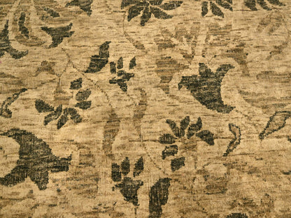 Brown 7'10" x 9'9" Vintage Hand knotted Wool Rug - Sku: O076192