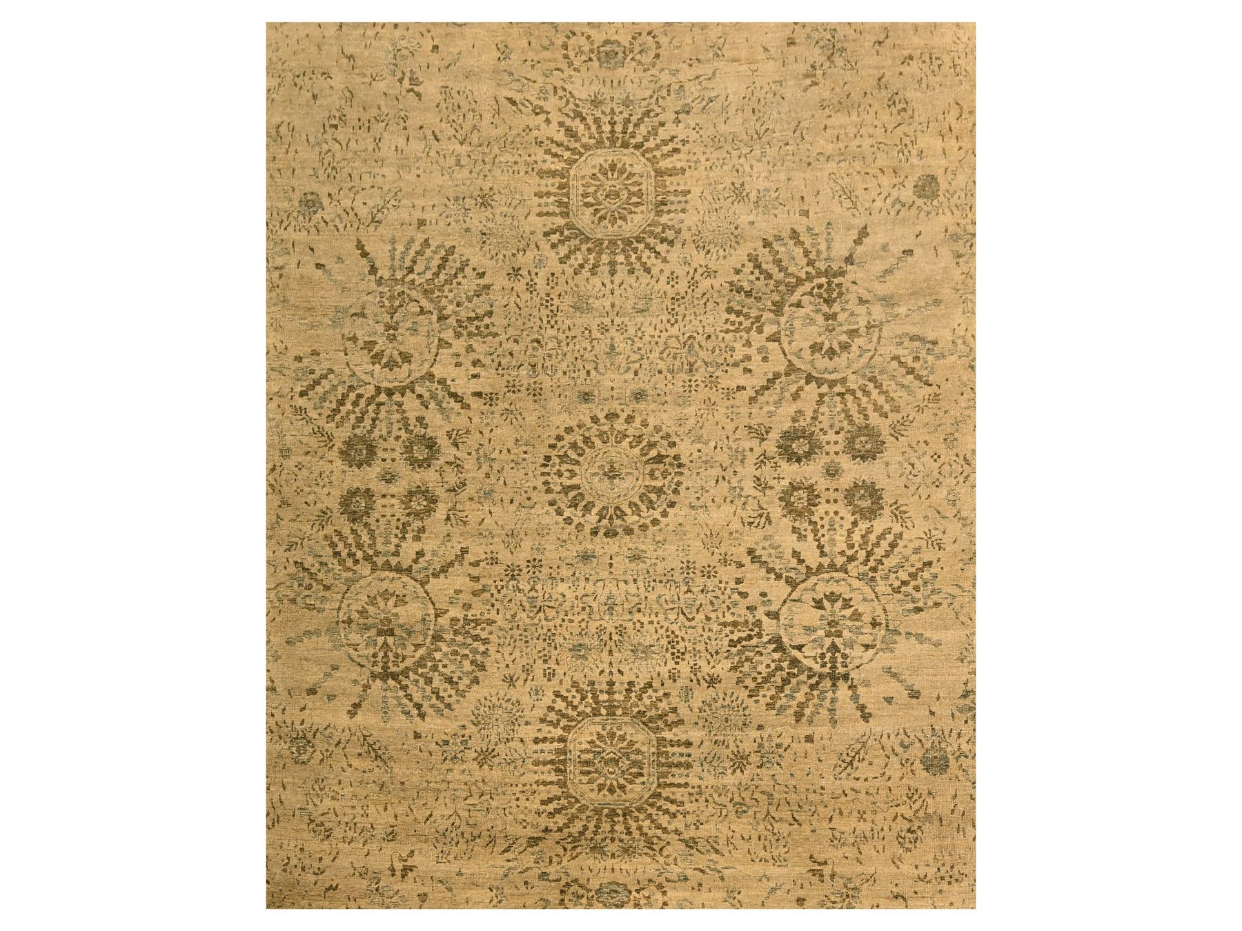 Brown 7'9" x 10'1" Arts And Crafts Hand knotted Wool Rug - Sku: O076193