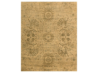 Brown 7'9" x 10'1" Arts And Crafts Hand knotted Wool Rug - Sku: O076193