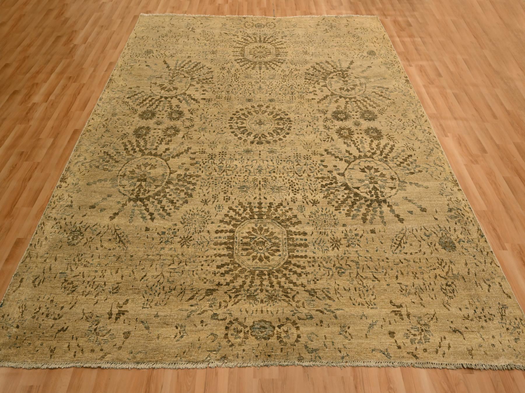 Brown 7'9" x 10'1" Arts And Crafts Hand knotted Wool Rug - Sku: O076193