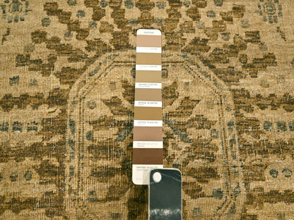Brown 7'9" x 10'1" Arts And Crafts Hand knotted Wool Rug - Sku: O076193