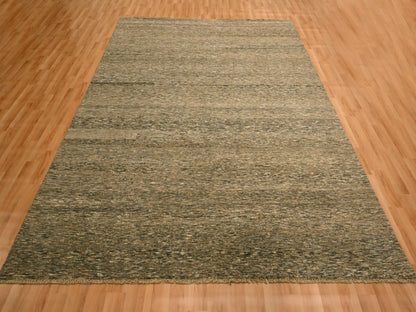 Brown 7'6" x 9'11" Modern and Contemporary Hand knotted Wool Rug - Sku: O076196
