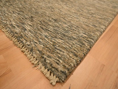 Brown 7'6" x 9'11" Modern and Contemporary Hand knotted Wool Rug - Sku: O076196