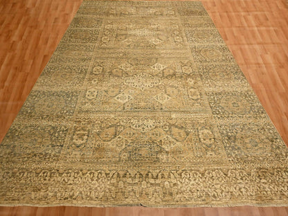 Brown 10'0" x 13'8" Mamluk Hand knotted Wool Rug - Sku: O076199