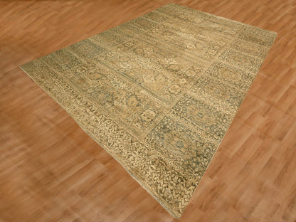 Brown 10'0" x 13'8" Mamluk Hand knotted Wool Rug - Sku: O076199
