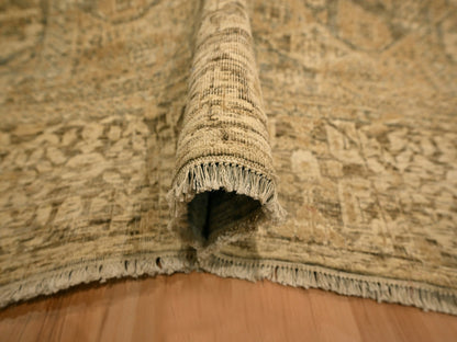 Brown 10'0" x 13'8" Mamluk Hand knotted Wool Rug - Sku: O076199