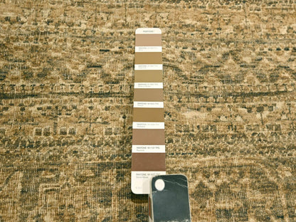 Brown 10'0" x 13'8" Mamluk Hand knotted Wool Rug - Sku: O076199