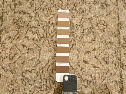 Brown 2'4" x 19'11" Vintage Hand knotted Wool Rug - Sku: O076207