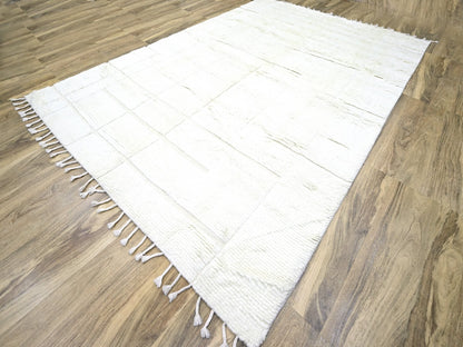 Ivory 10'1" x 14'0" Tribal Hand knotted Wool Rug - Sku: O076211