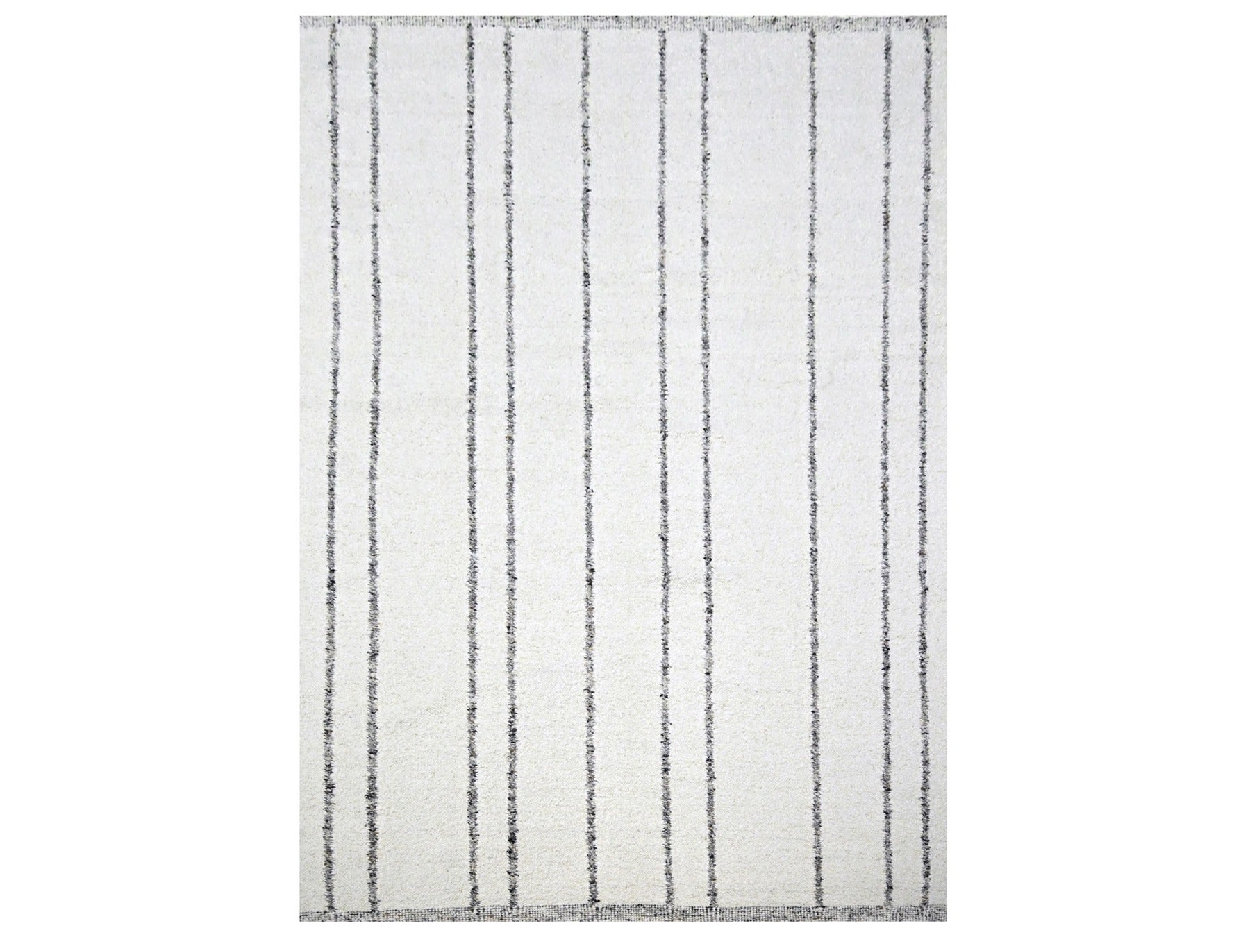 Modern / Contemporary hand-knotted wool rug in Ivory, 10' x 14' — SKU O076212