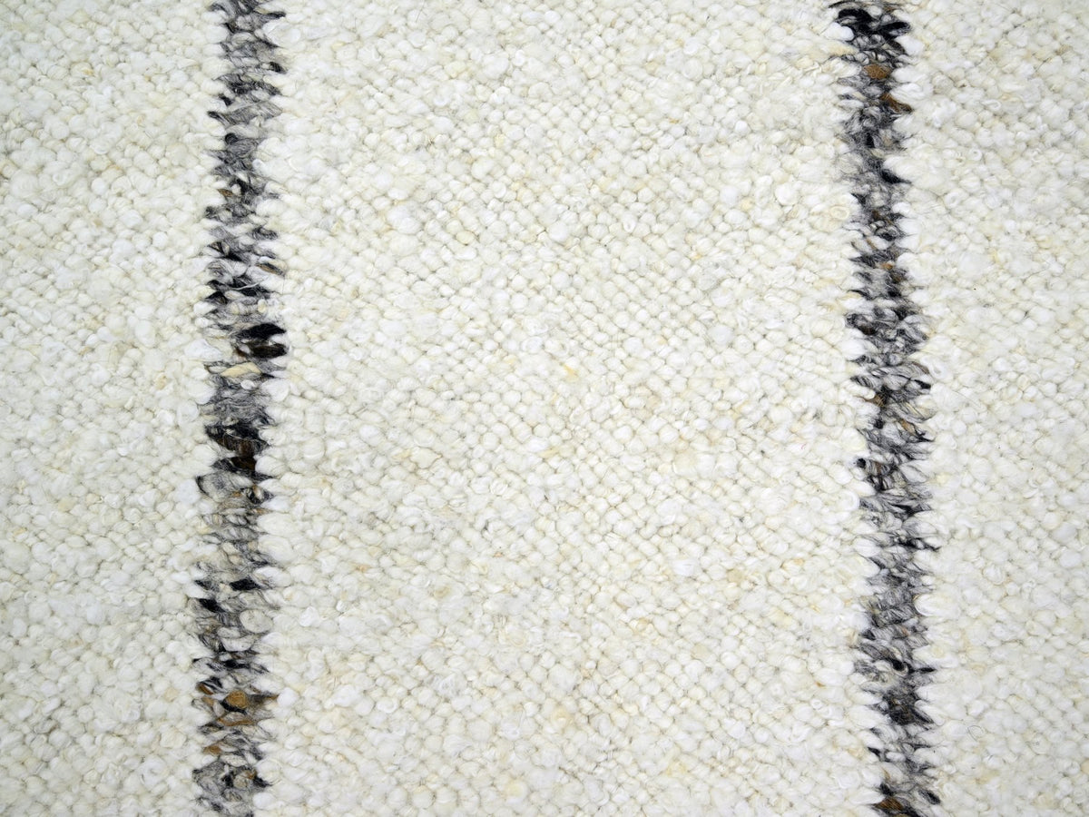 Modern / Contemporary hand-knotted wool rug in Ivory, 10' x 14' — SKU O076212 (view 8)