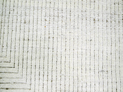 Ivory 9'0" x 12'0" Modern and Contemporary Hand knotted Wool Rug - Sku: O076215