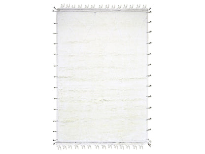 Ivory 9'1" x 12'3" Modern and Contemporary Hand knotted Wool Rug - Sku: O076219