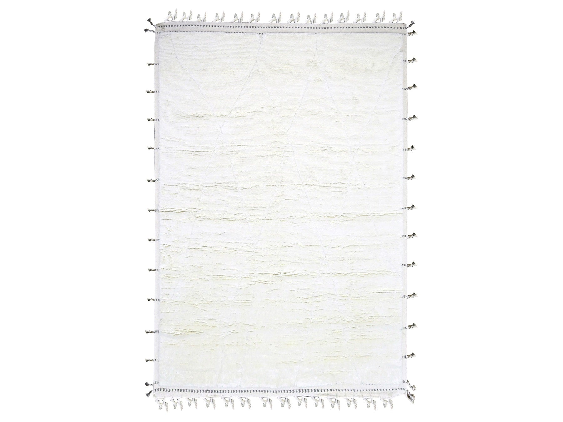 Modern / Contemporary hand-knotted wool rug in Ivory, 9'1" x 12'3" — SKU O076219