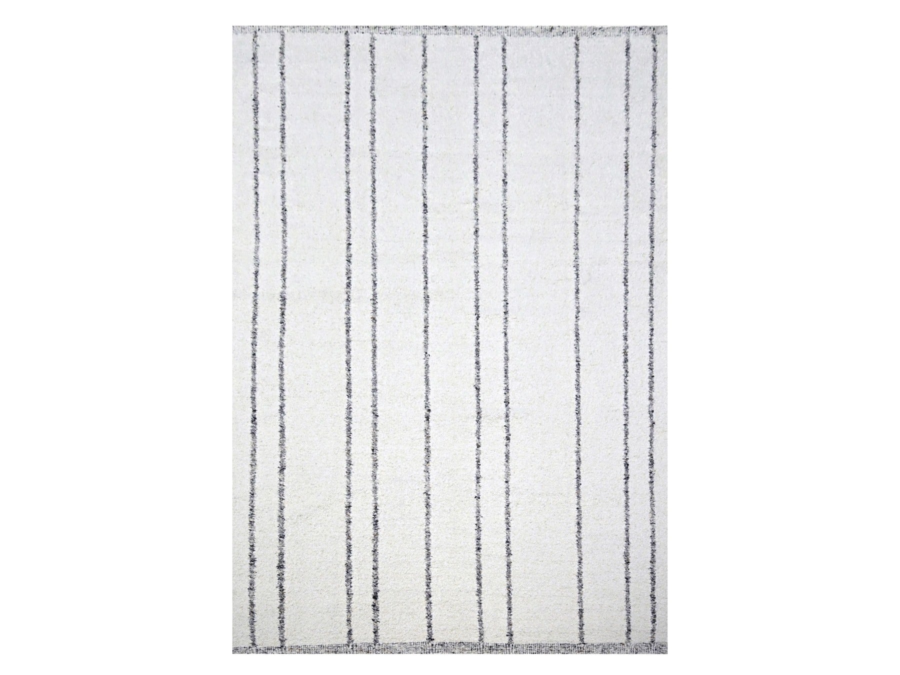 Modern / Contemporary hand-knotted wool rug in Ivory, 9'3" x 12'1" — SKU O076220