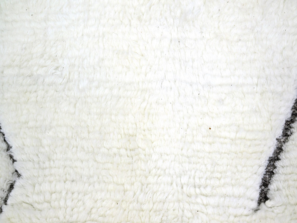 Modern / Contemporary hand-knotted wool rug in Ivory & Gray, 9'2" x 12'1" — SKU O076222 (view 8)