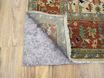Ivory 9'11" x 14'3" Heriz Hand knotted Wool Rug - Sku: O076223