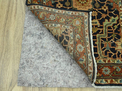 Blue 2'6" x 18'0" Heriz Hand knotted Wool Rug - Sku: O076233