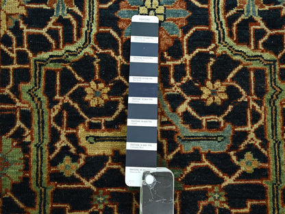 Blue 2'6" x 18'0" Heriz Hand knotted Wool Rug - Sku: O076233
