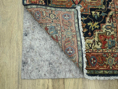 Blue 2'6" x 11'5" Heriz Hand knotted Wool Rug - Sku: O076236