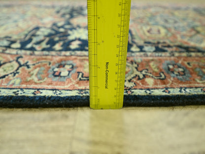 Blue 2'6" x 11'5" Heriz Hand knotted Wool Rug - Sku: O076236