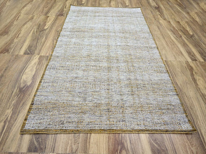 Modern / Contemporary hand-knotted wool rug in Yellow, 6'1" x 9'1" — SKU O076244 (view 2)