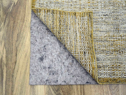 Modern / Contemporary hand-knotted wool rug in Yellow, 6'1" x 9'1" — SKU O076244 (view 4)