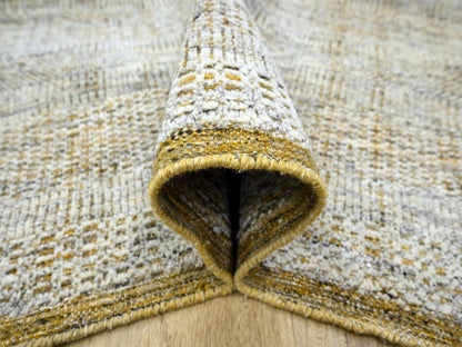 Modern / Contemporary hand-knotted wool rug in Yellow, 6'1" x 9'1" — SKU O076244 (view 5)