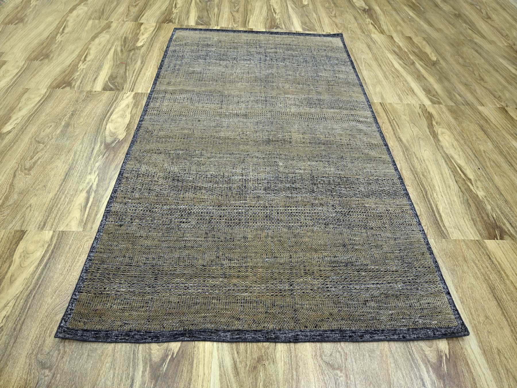 Modern / Contemporary hand-knotted wool rug in Brown, 6' x 9'2" — SKU O076246 (view 2)
