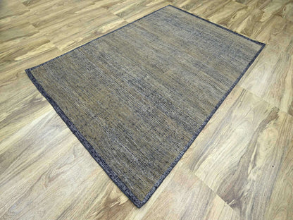 Brown 6'0" x 9'2" Modern and Contemporary Hand knotted Wool Rug - Sku: O076246