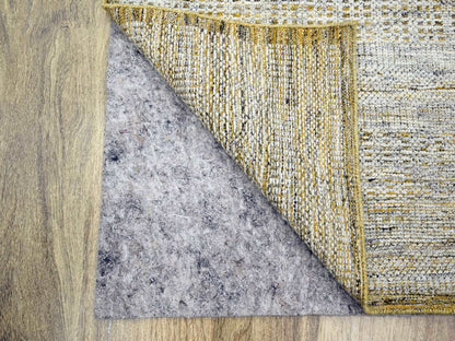 Modern / Contemporary hand-knotted wool runner in Yellow, 2'7" x 8'2" — SKU O076247 (view 3)