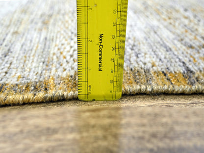 Modern / Contemporary hand-knotted wool runner in Yellow, 2'7" x 8'2" — SKU O076249 (view 6)