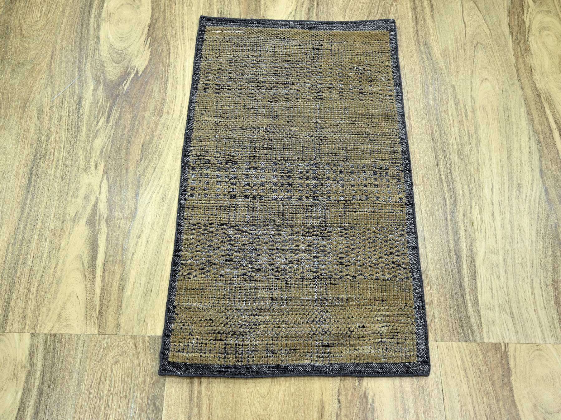 Modern / Contemporary hand-knotted wool rug in Brown, 2' x 3' — SKU O076261 (view 2)