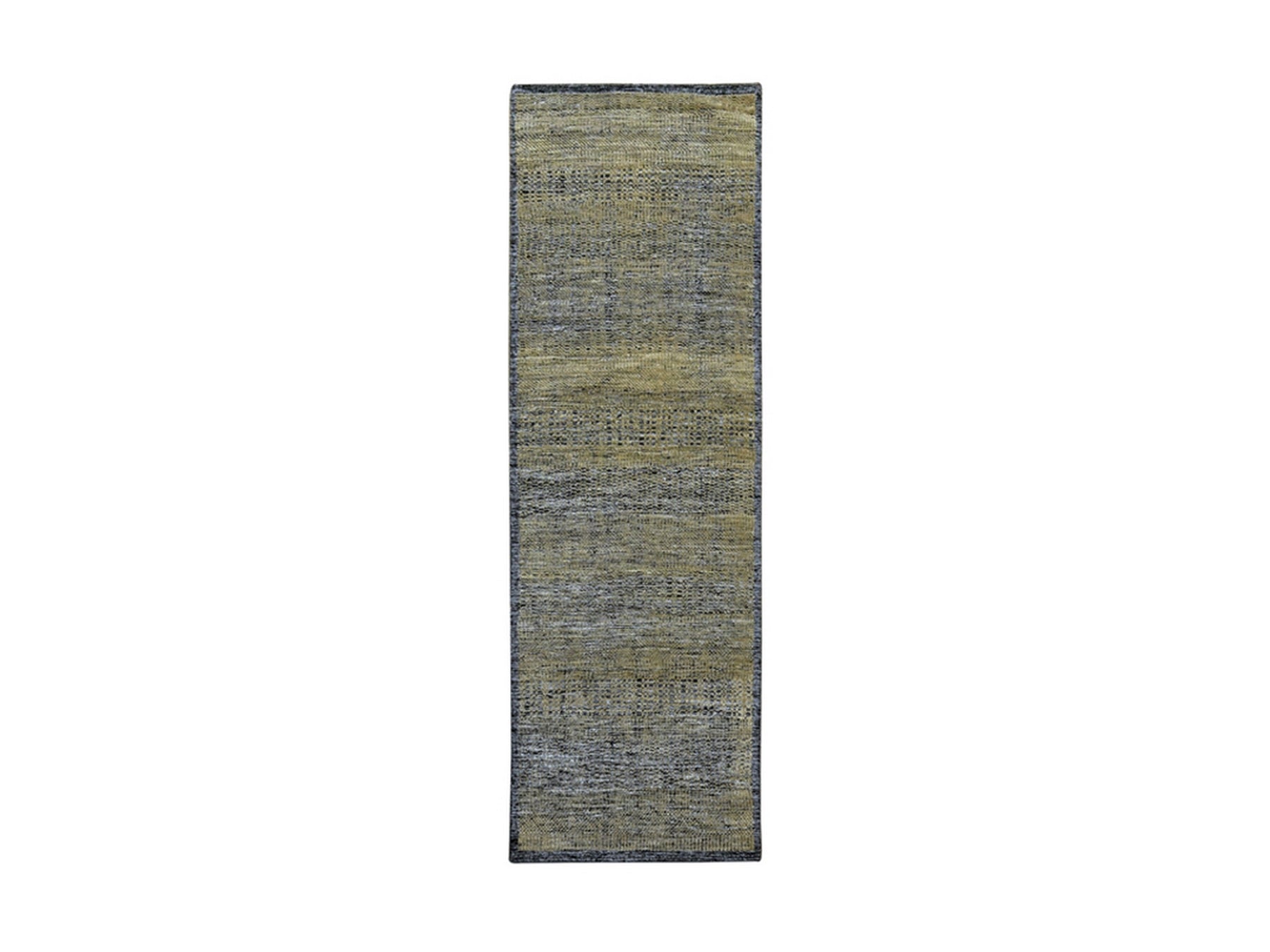 Modern / Contemporary hand-knotted wool runner in Brown, 2'6" x 8' — SKU O076265