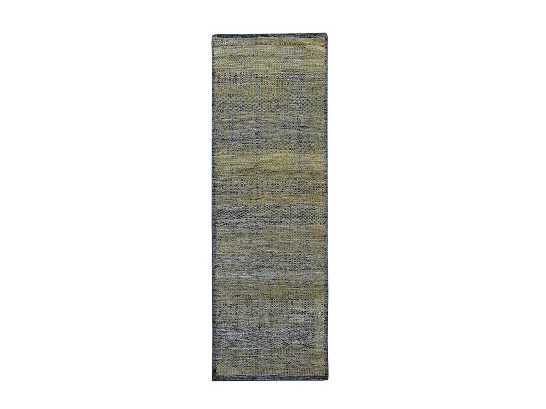 Modern / Contemporary hand-knotted wool runner in Brown, 2'6" x 8' — SKU O076267