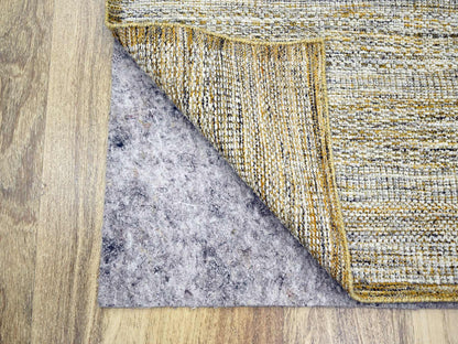 Modern / Contemporary hand-knotted wool runner in Yellow, 2'8" x 6' — SKU O076272 (view 3)