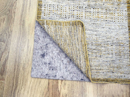 Modern / Contemporary hand-knotted wool runner in Yellow, 2'8" x 8'2" — SKU O076273 (view 3)
