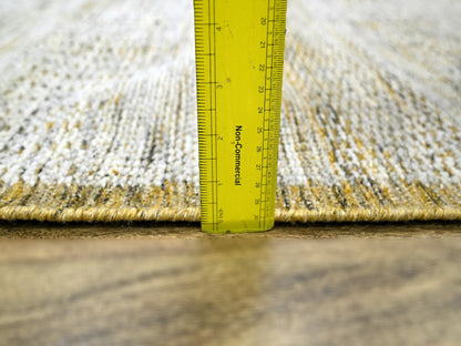 Modern / Contemporary hand-knotted wool runner in Yellow, 2'8" x 8'2" — SKU O076273 (view 6)