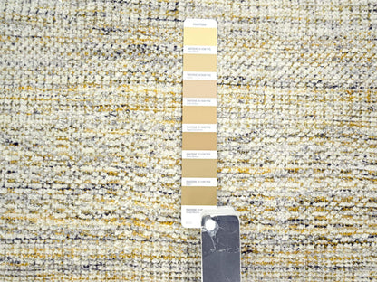 Modern / Contemporary hand-knotted wool runner in Yellow, 2'8" x 6' — SKU O076274 (view 4)