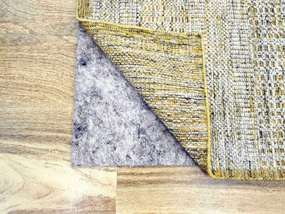 Modern / Contemporary hand-knotted wool runner in Yellow, 2'8" x 8'2" — SKU O076275 (view 3)